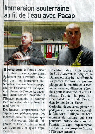 Conférence Villefranche De Panat février 2013